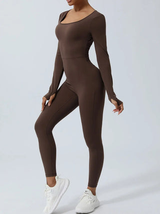 Twisted Backless Long Sleeve Jumpsuit Divacious