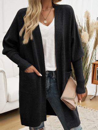 Open Front Long Sleeve Cardigan Divacious