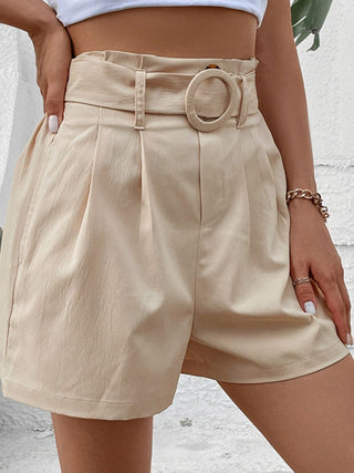 Belted Shorts with Pockets Divacious