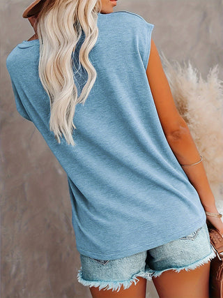 Full Size Round Neck Cap Sleeve T-Shirt Divacious