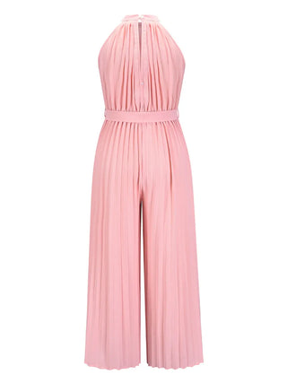 Cutout Tied Pleated Sleeveless Jumpsuit Divacious