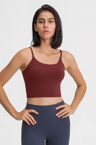 Millennia Feel Like Skin Scoop Neck Sports Cami Trendsi