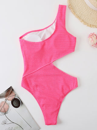 Cutout One Shoulder One-Piece Swimwear Divacious