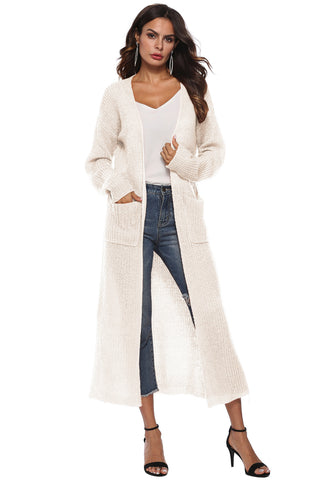 Long Sleeve Open Front Buttoned Cardigan Divacious