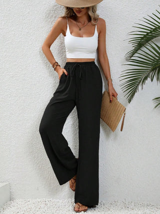 Wide Leg Drawstring Pants Divacious