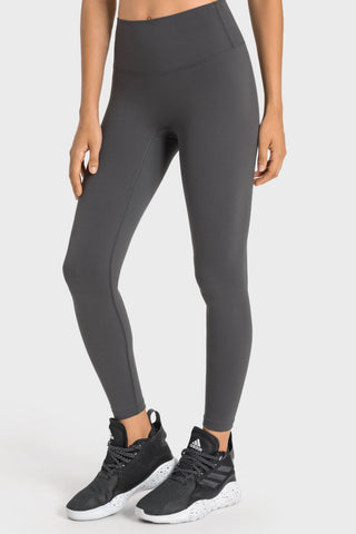 Millennia High-Rise Wide Waistband Yoga Leggings Trendsi