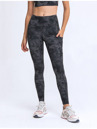 Millennia Wide Waistband Leggings with Pockets Trendsi