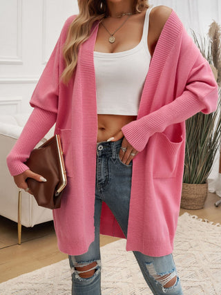 Open Front Long Sleeve Cardigan Divacious