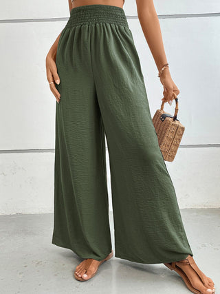 Wide Waistband Relax Fit Long Pants Divacious