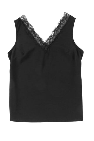 Lace Detail V-Neck Tank Divacious