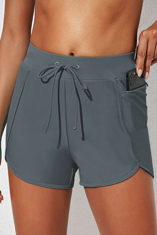 Drawstring Waist Swim Shorts Divacious