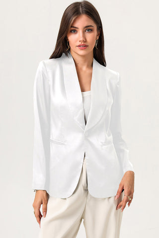 Long Sleeve Shawl Collar Blazer Divacious