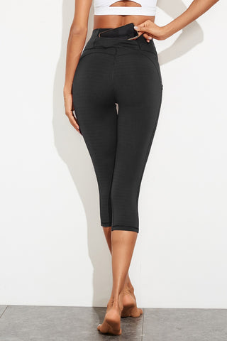 Waistband Active Leggings with Pockets Trendsi