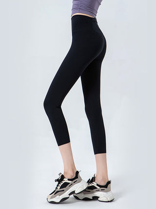 Wide Waistband Cropped Sports Leggings Trendsi