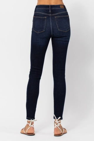 Full Size High Waist Handsand Skinny Jeans Divacious