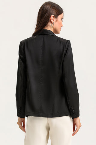 Long Sleeve Shawl Collar Blazer Divacious