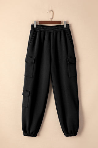 Pocketed Elastic Waist Active Joggers Trendsi