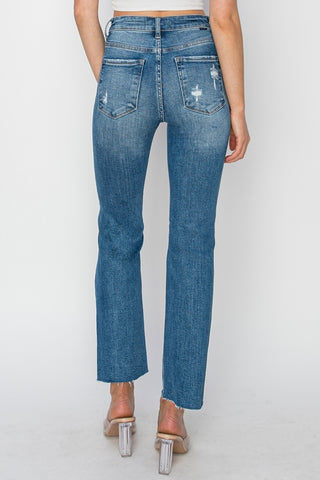 High Rise Distressed Ankle Jeans Divacious