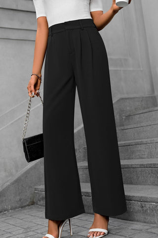 Pocketed High Waist Pants Divacious