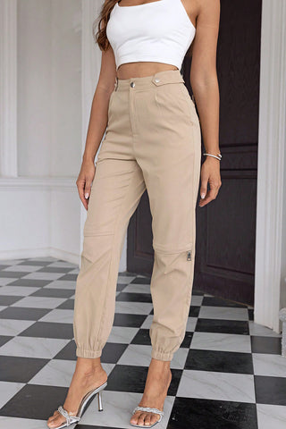 High Waist Pants with Pockets Divacious