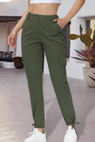 Full Size High Waist Pants with Pockets Divacious