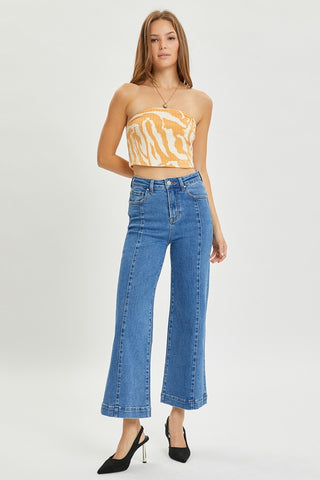 Full Size High Rise Wide Leg Jeans Divacious