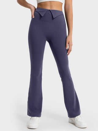 Millennia Wide Waistband Bootcut Sport Pants Trendsi