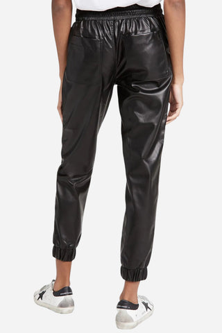 Drawstring PU Leather Pants with Pockets Divacious