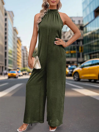 Tied Grecian Wide Leg Jumpsuit Divacious