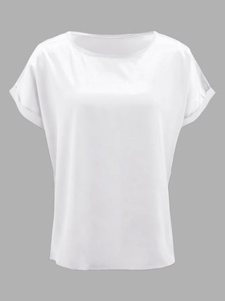 Round Neck Short Sleeve T-Shirt Divacious