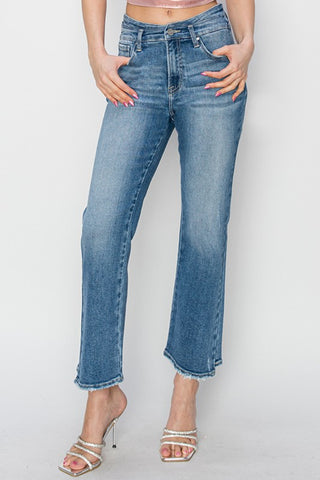 High Rise Slim Straight Jeans Divacious