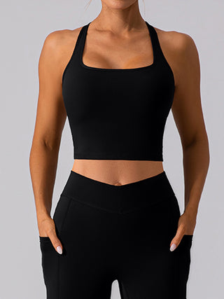 Square Neck Racerback Cropped Tank Trendsi