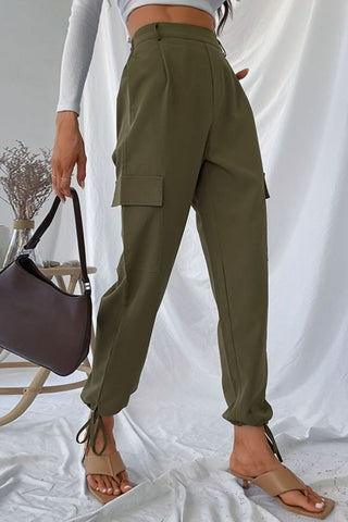 Drawstring Ankle Cargo Pants Divacious