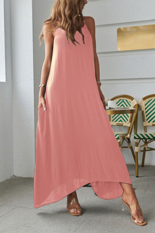 Devine Spaghetti Strap Maxi Dress Trendsi