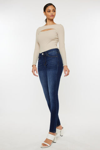 Kancan Mid Rise Gradient Skinny Jeans Divacious