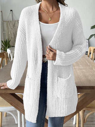 Open Front Long Sleeve Cardigan Divacious