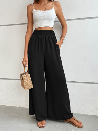 Wide Waistband Relax Fit Long Pants Divacious