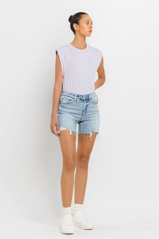 Vervet by Flying Monkey High Rise Denim Shorts Divacious