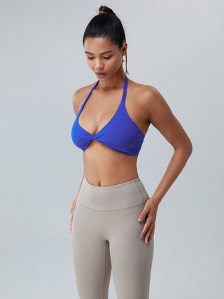 Twisted Halter Neck Active Bra Trendsi