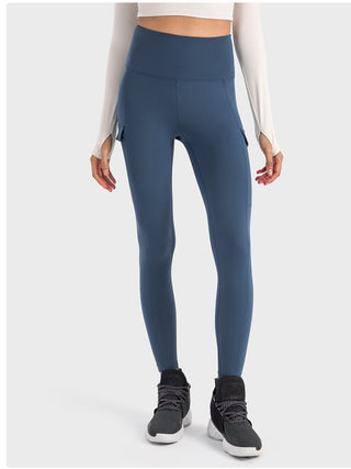 Millennia Wide Waistband Sports Leggings Trendsi