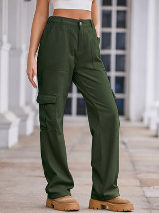 Straight Denim Cargo Pants - Divacious