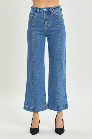 Full Size High Rise Wide Leg Jeans Divacious