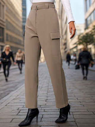 High Waist Straight Pants - Divacious