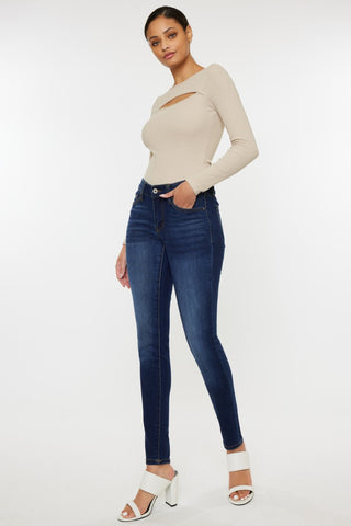 Kancan Mid Rise Gradient Skinny Jeans Divacious