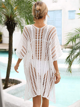 Angel Wings Side Slit Dolman Sleeve Cover-Up Divacious