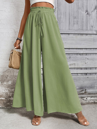 Tied High Waist Wide Leg Pants Divacious