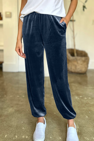 Pocketed Elastic Waist Joggers Divacious