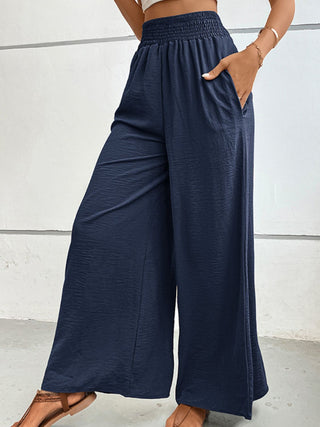 Wide Waistband Relax Fit Long Pants Divacious