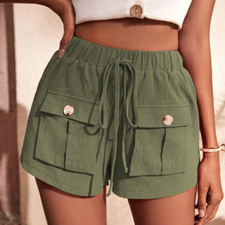 Tie Waist Cargo Shorts Divacious