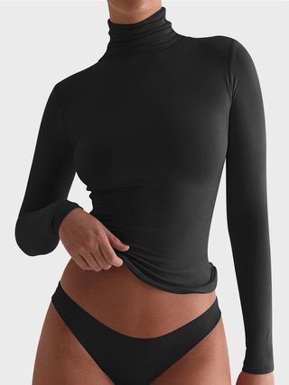 Turtleneck Long Sleeve T-Shirt Divacious